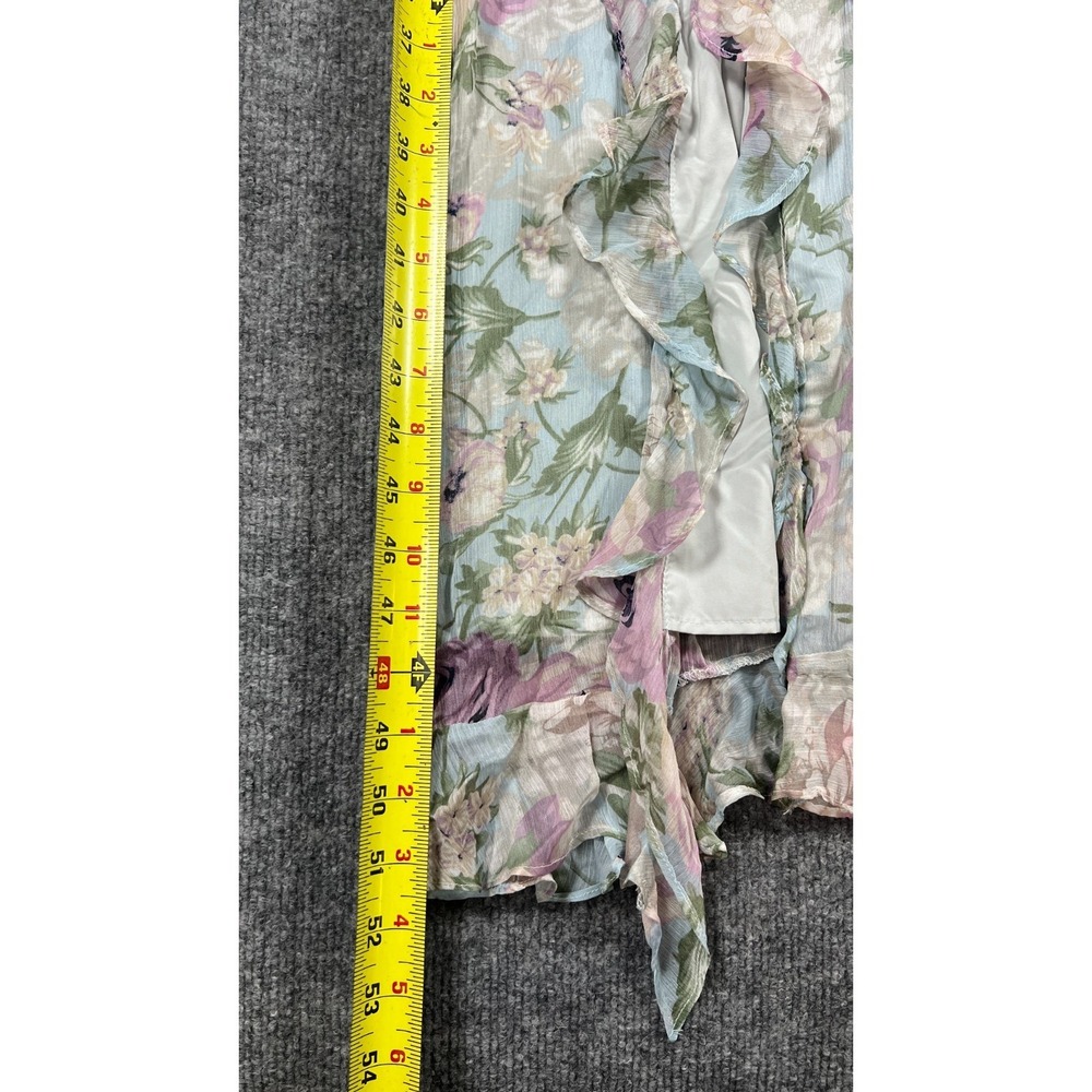 Astr The Label Tempest Midi Dress Women Small Multicolor Floral Ruffle Side Slit - Picture 4 of 9